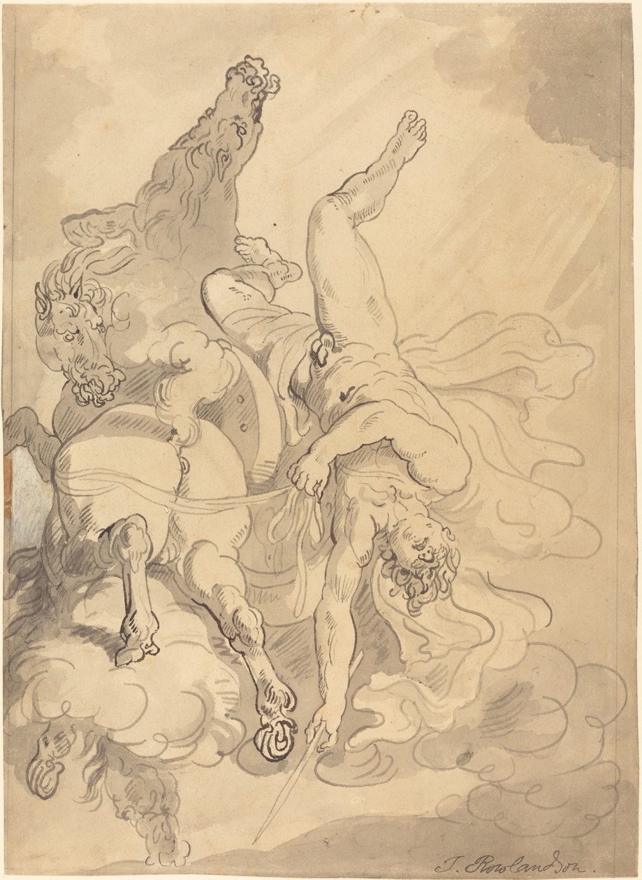 Phaetonin kaatuminen tekijältä Thomas Rowlandson