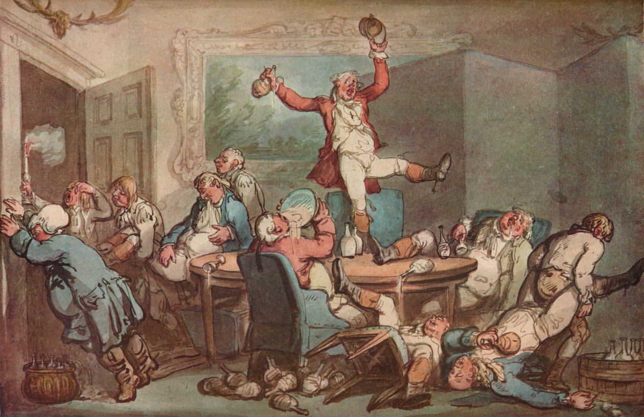 Metsästysillallinen, 1780-1825. tekijältä Thomas Rowlandson