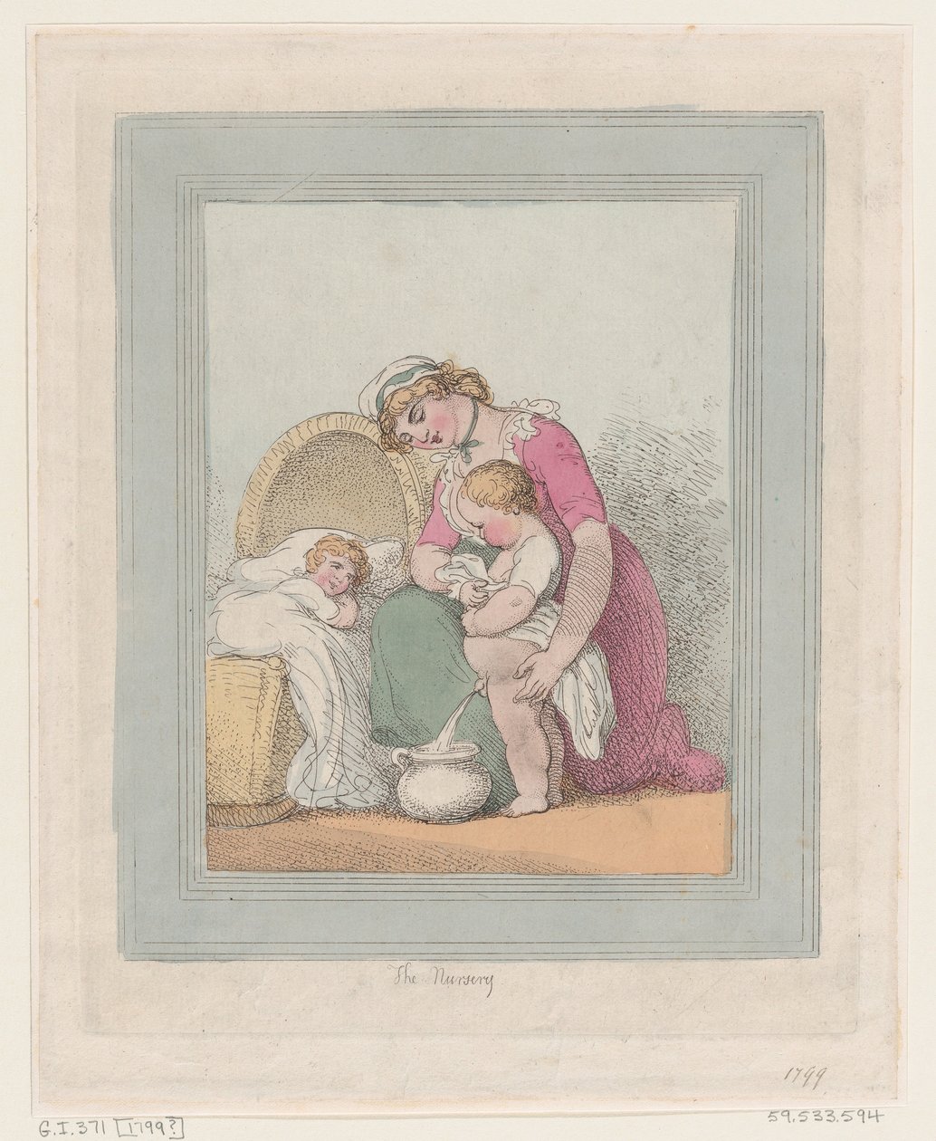 Taimitarha, 1799, 1799. tekijältä Thomas Rowlandson