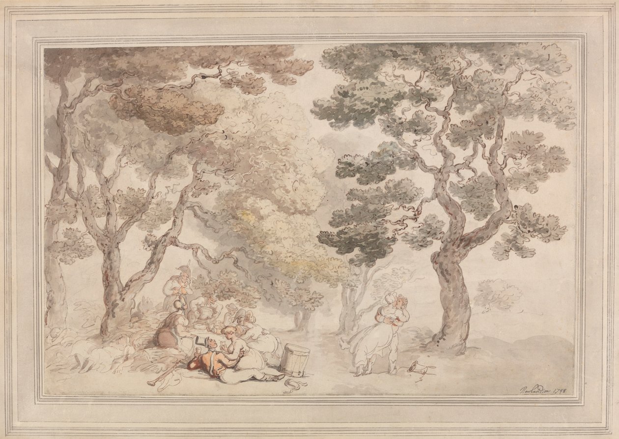 Piknik tekijältä Thomas Rowlandson