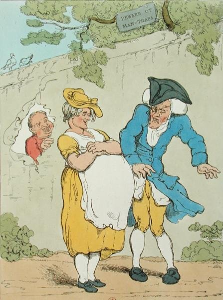 Raskaana oleva nainen tekijältä Thomas Rowlandson