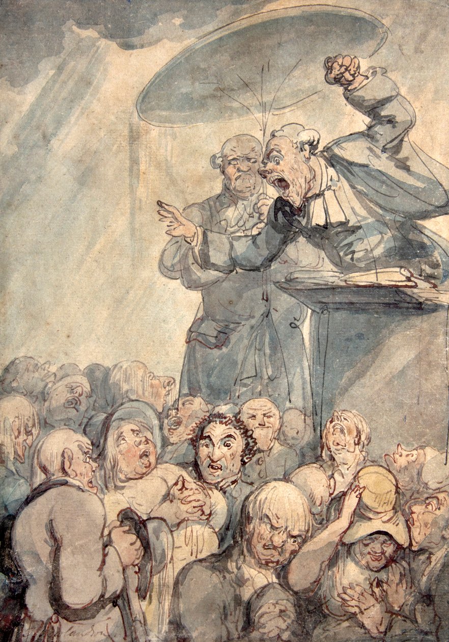 The Spellbinder (akvarelli) tekijältä Thomas Rowlandson