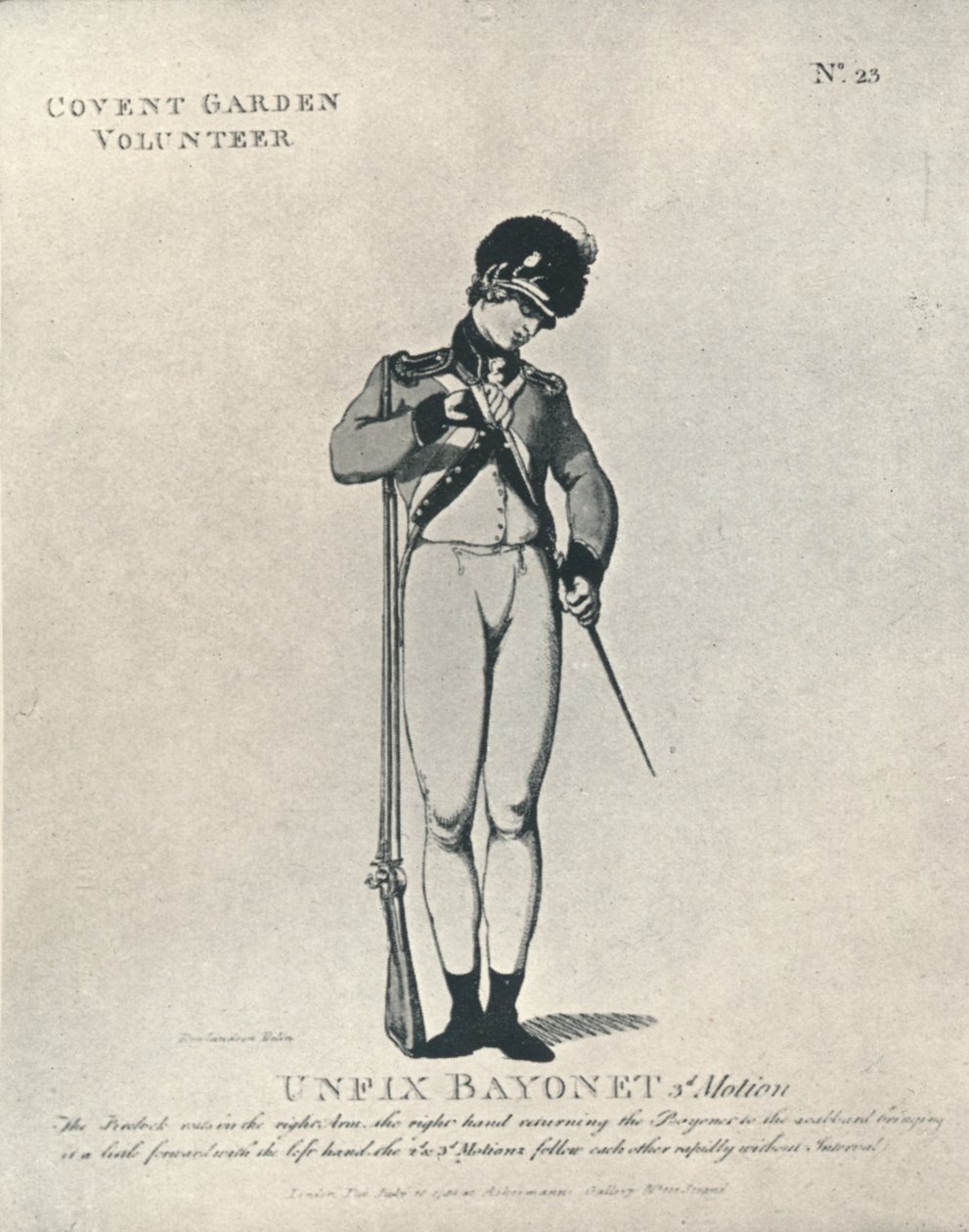 Unfix Bayonet 3rd Motion, 1798 1909 tekijältä Thomas Rowlandson