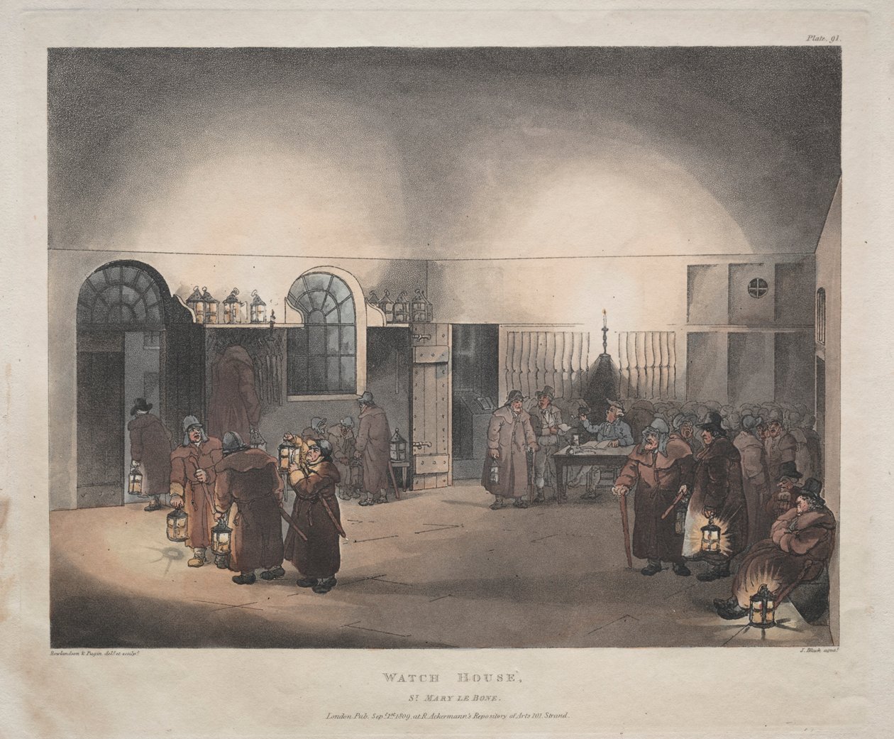 Watch House, St. Mary Le Boue, 1809. tekijältä Thomas Rowlandson