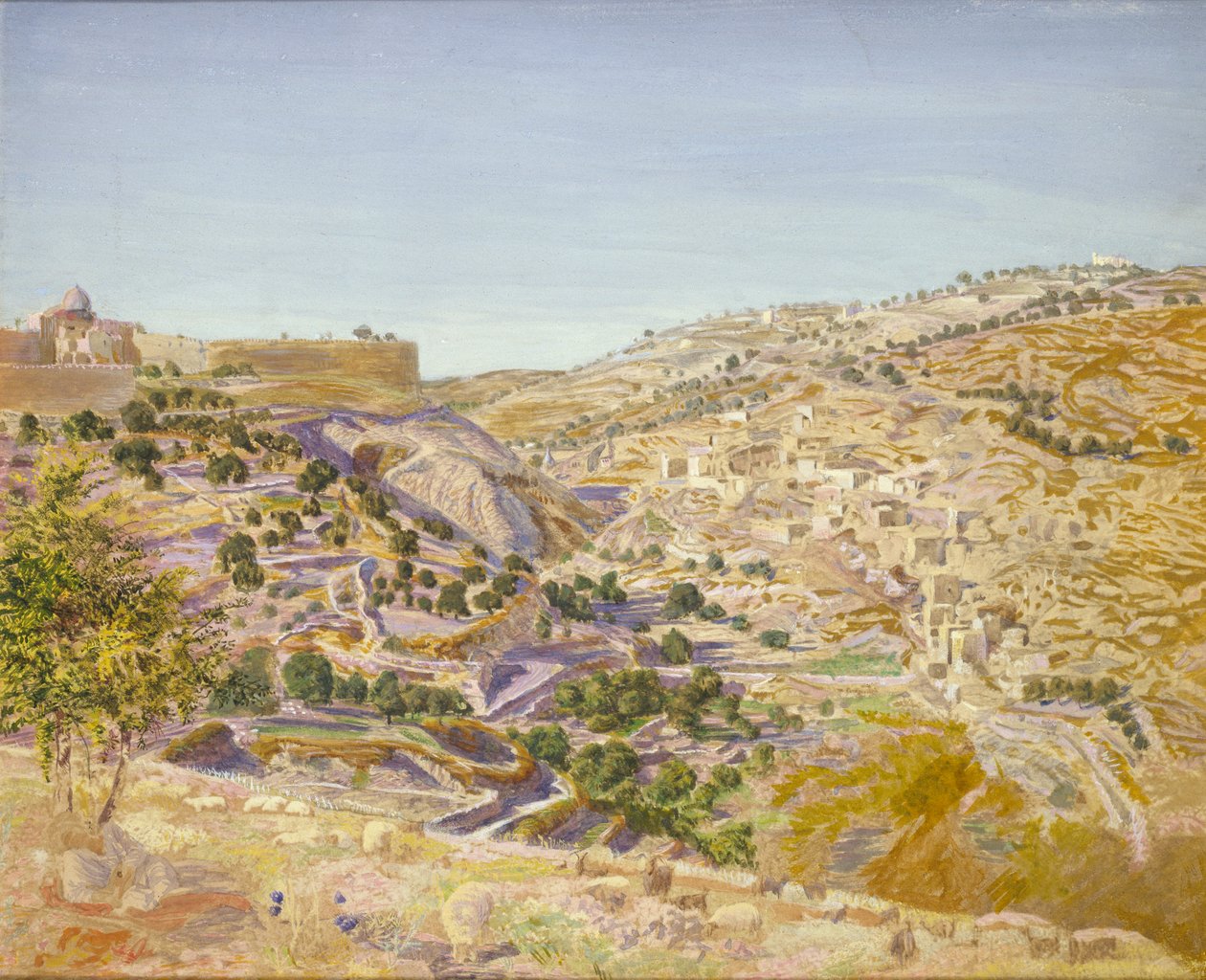 Näkymä Jerusalemiin, 1854 tekijältä Thomas Seddon