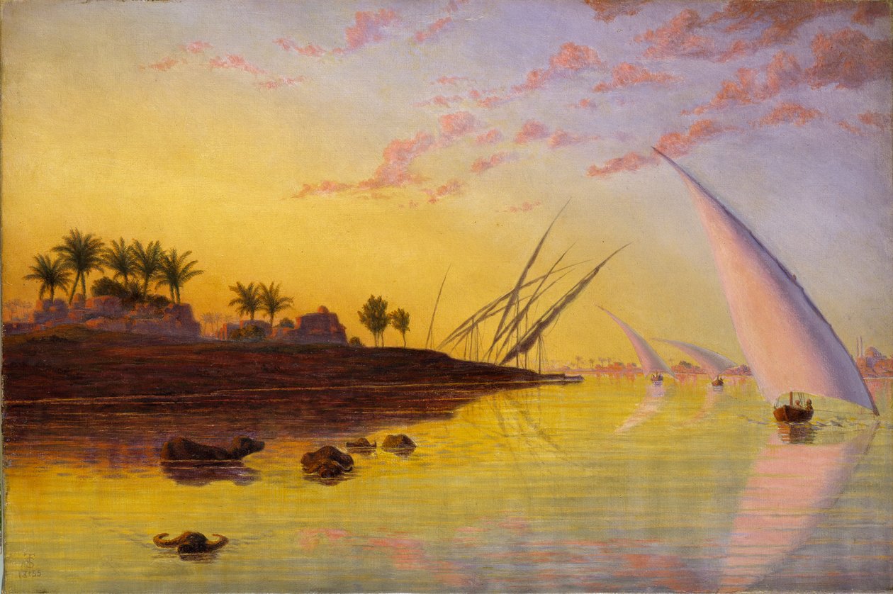 Näkymä Niilille, 1855 tekijältä Thomas Seddon