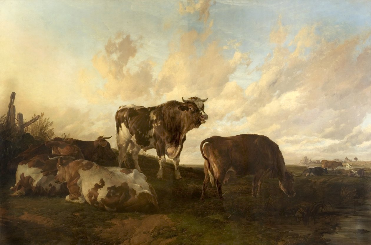 Lepo niityillä, 1851 tekijältä Thomas Sidney Cooper