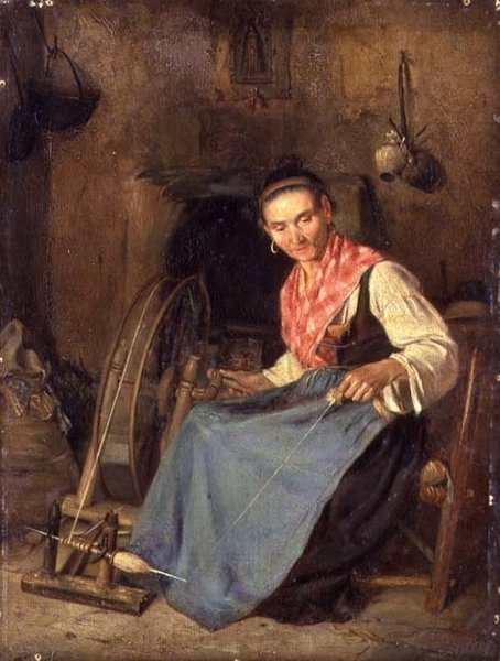 Nainen Spinning tekijältä Thomas Stuart Smith