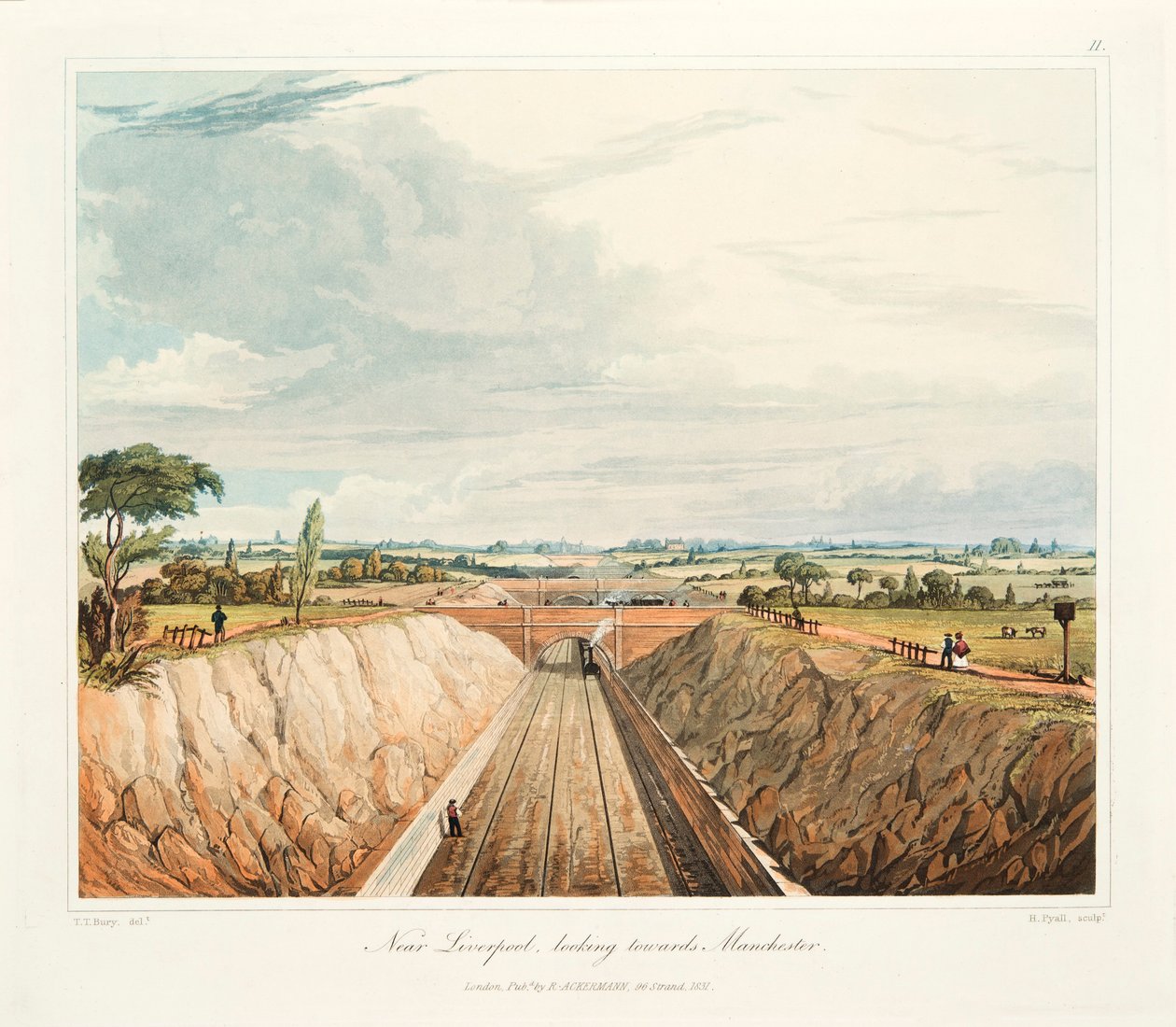 "Near Liverpool, katse kohti Manchesteria", 1831 tekijältä Thomas Talbot Bury
