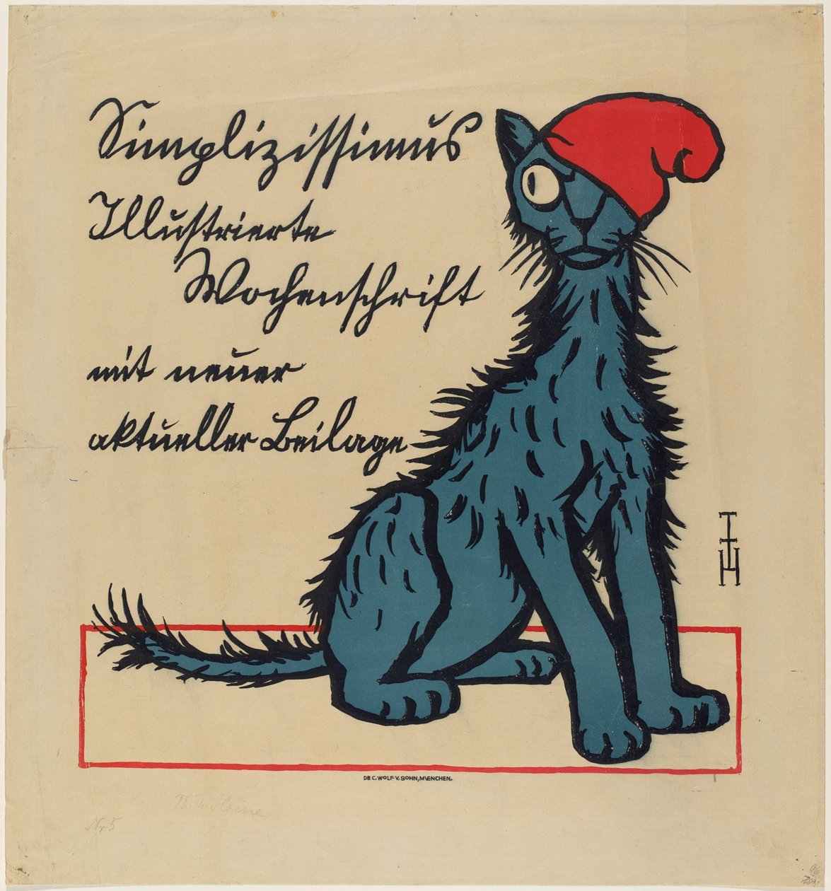 Simplicissimuksen mainosjuliste tekijältä Thomas Theodor Heine