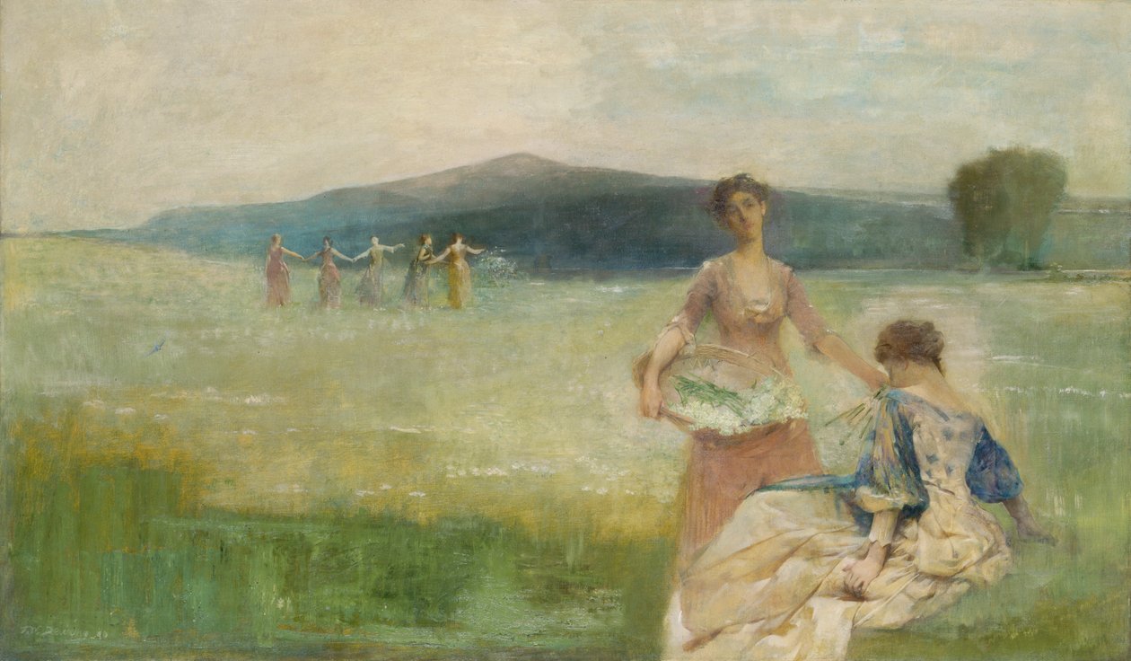 Kevät, 1890. tekijältä Thomas Wilmer Dewing
