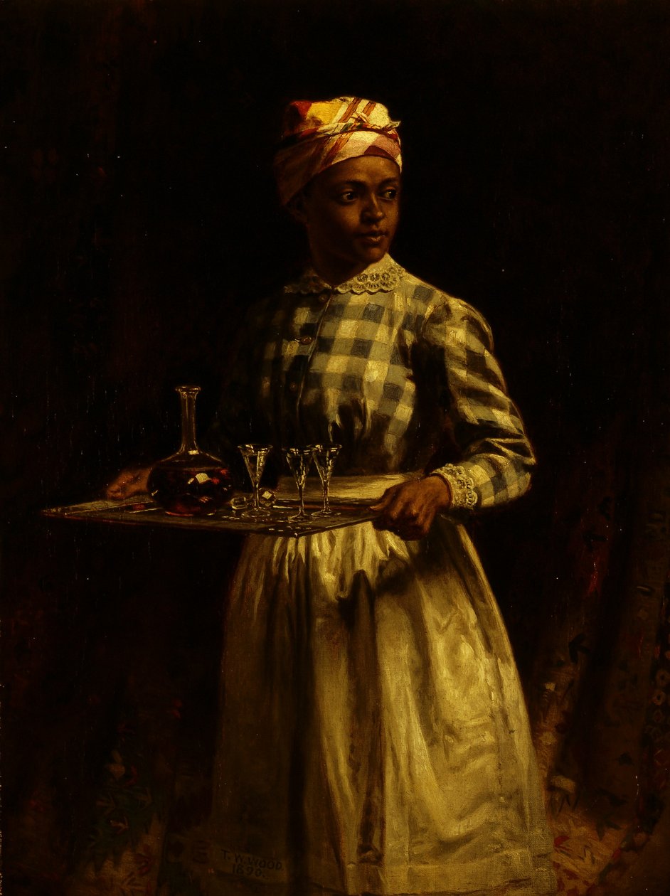 Palveleva piika, 1890 tekijältä Thomas Waterman Wood