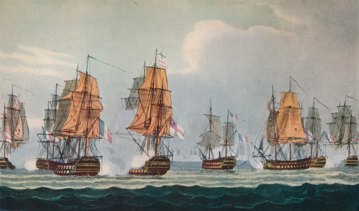 Strachans Action off Ferrol, c1806 tekijältä Thomas Whitcombe