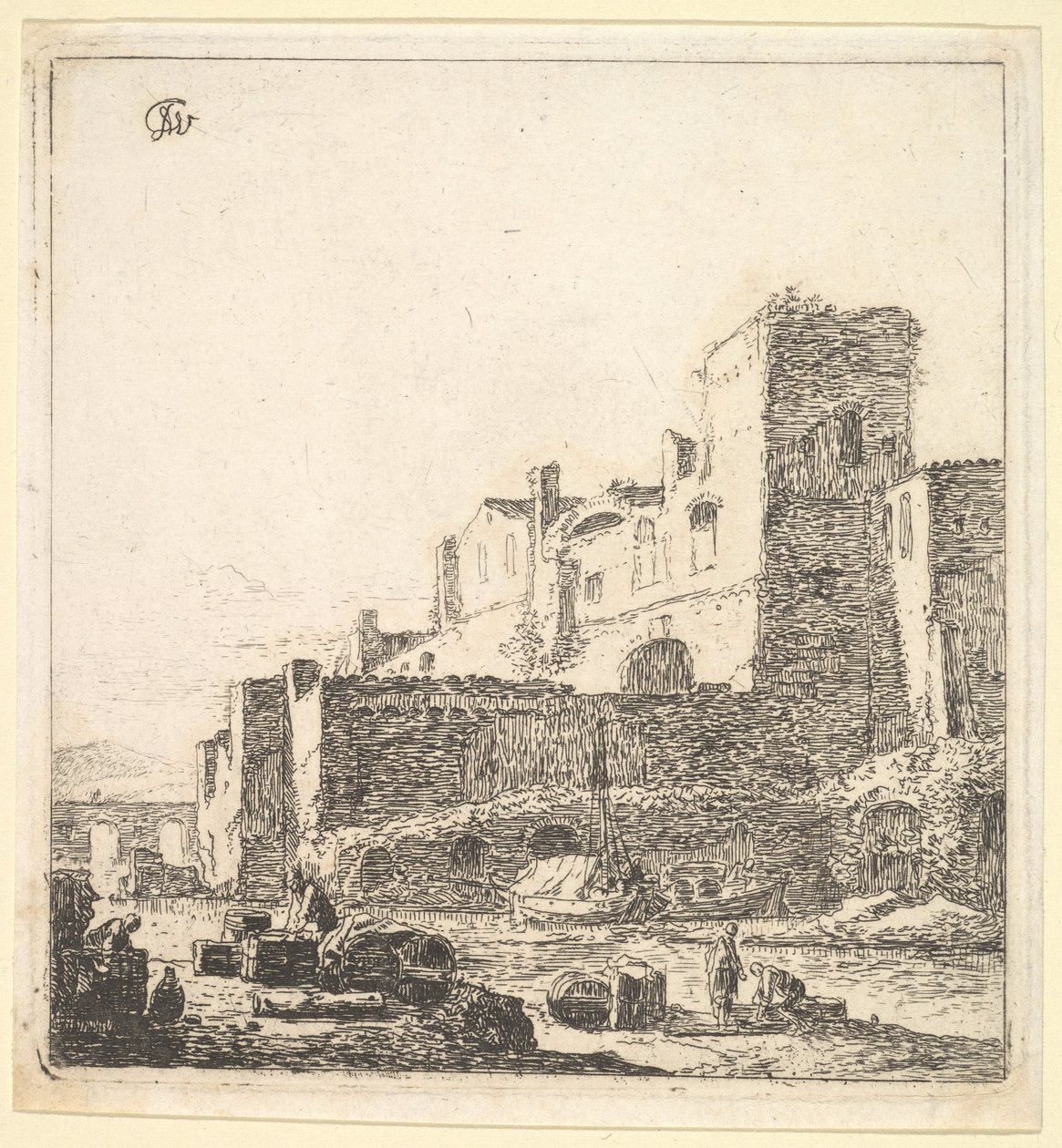Merimiehet joenvarrella, 1600-luku. tekijältä Thomas Wijck