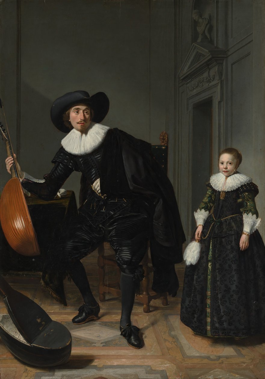 Muusikko ja hänen tyttärensä, 1629. tekijältä Thomas de Keyser