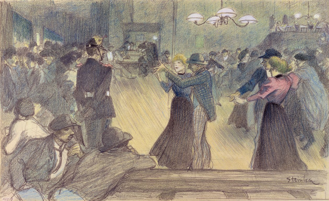 Ball in a Paris Suburb, n. 1892 (katso myös 193271) tekijältä Théophile Alexandre Steinlen