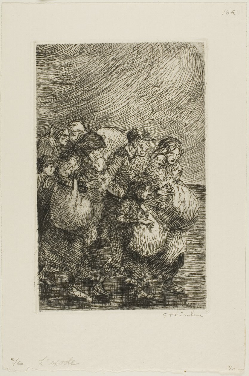 Evakuoidut tekijältä Théophile Alexandre Pierre Steinlen