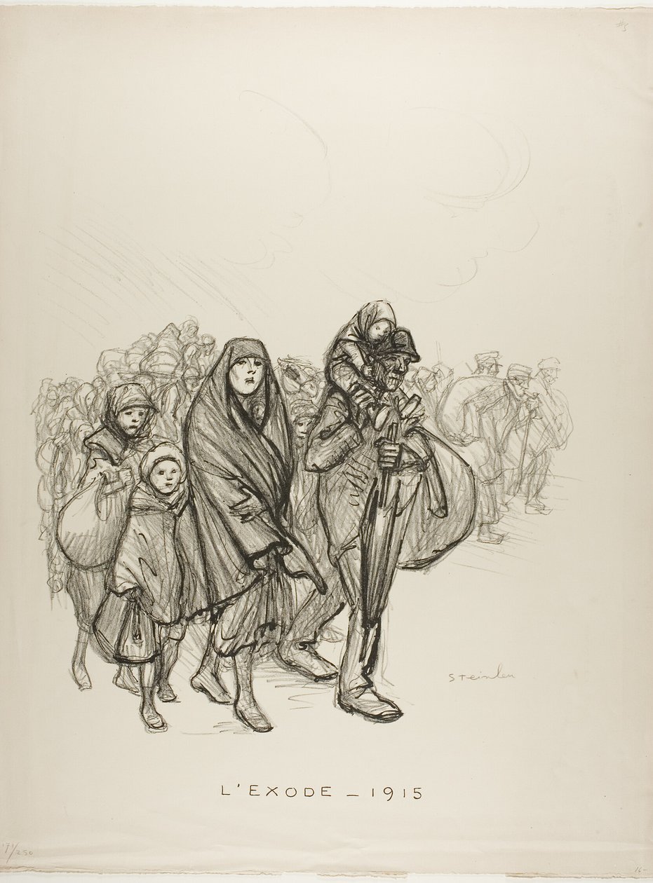 Exodus - 1915 tekijältä Théophile Alexandre Pierre Steinlen