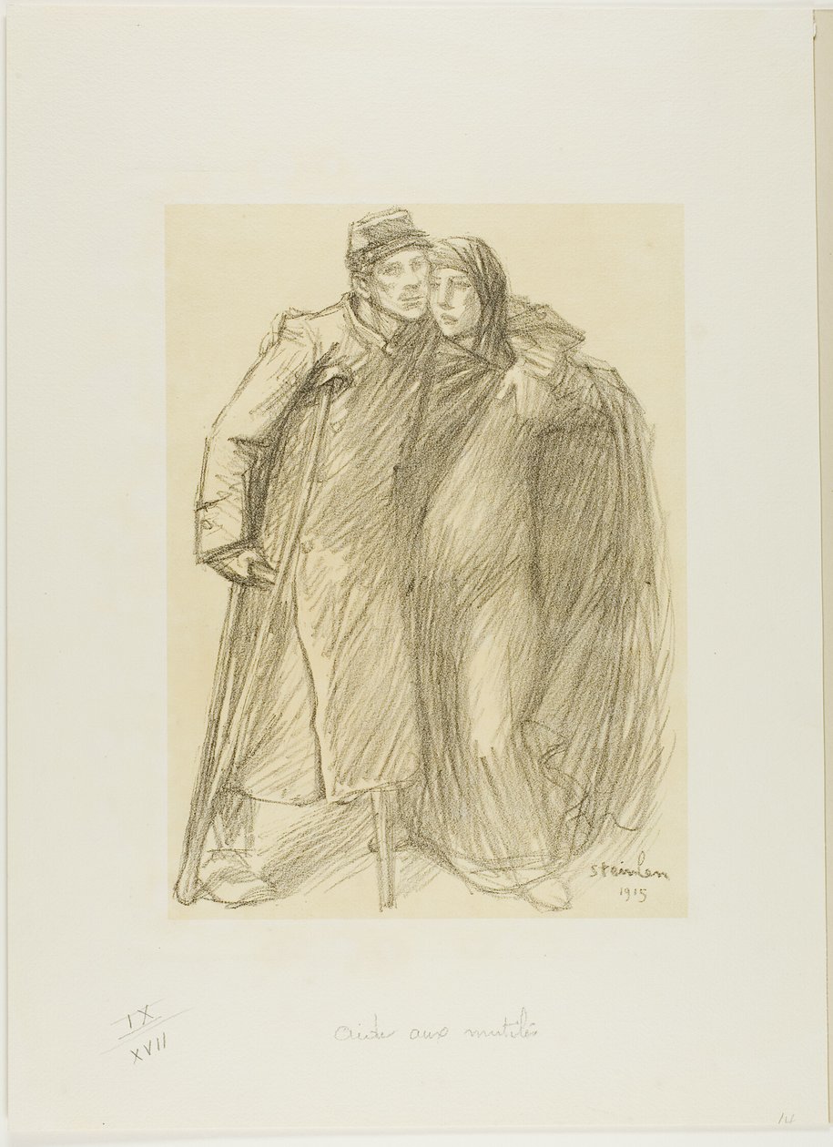 Haavoittuneiden auttaminen tekijältä Théophile Alexandre Pierre Steinlen