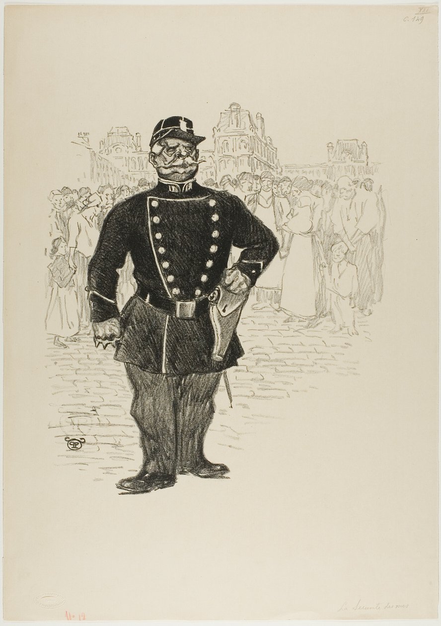 Street Security tekijältä Théophile Alexandre Pierre Steinlen