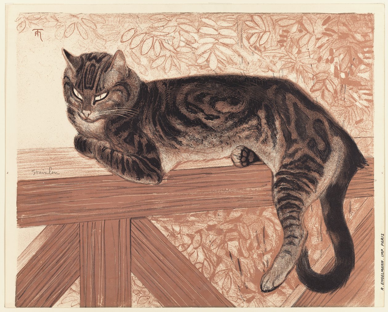 Kesä: Cat on a Balustrade tekijältä Théophile Alexandre Pierre Steinlen