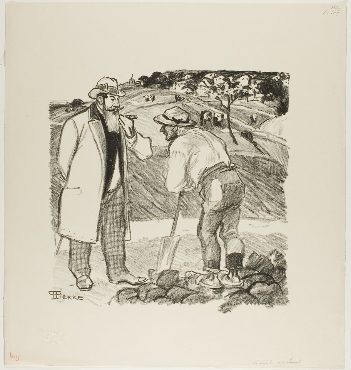 Kenttätarkastaja tekijältä Théophile Alexandre Pierre Steinlen