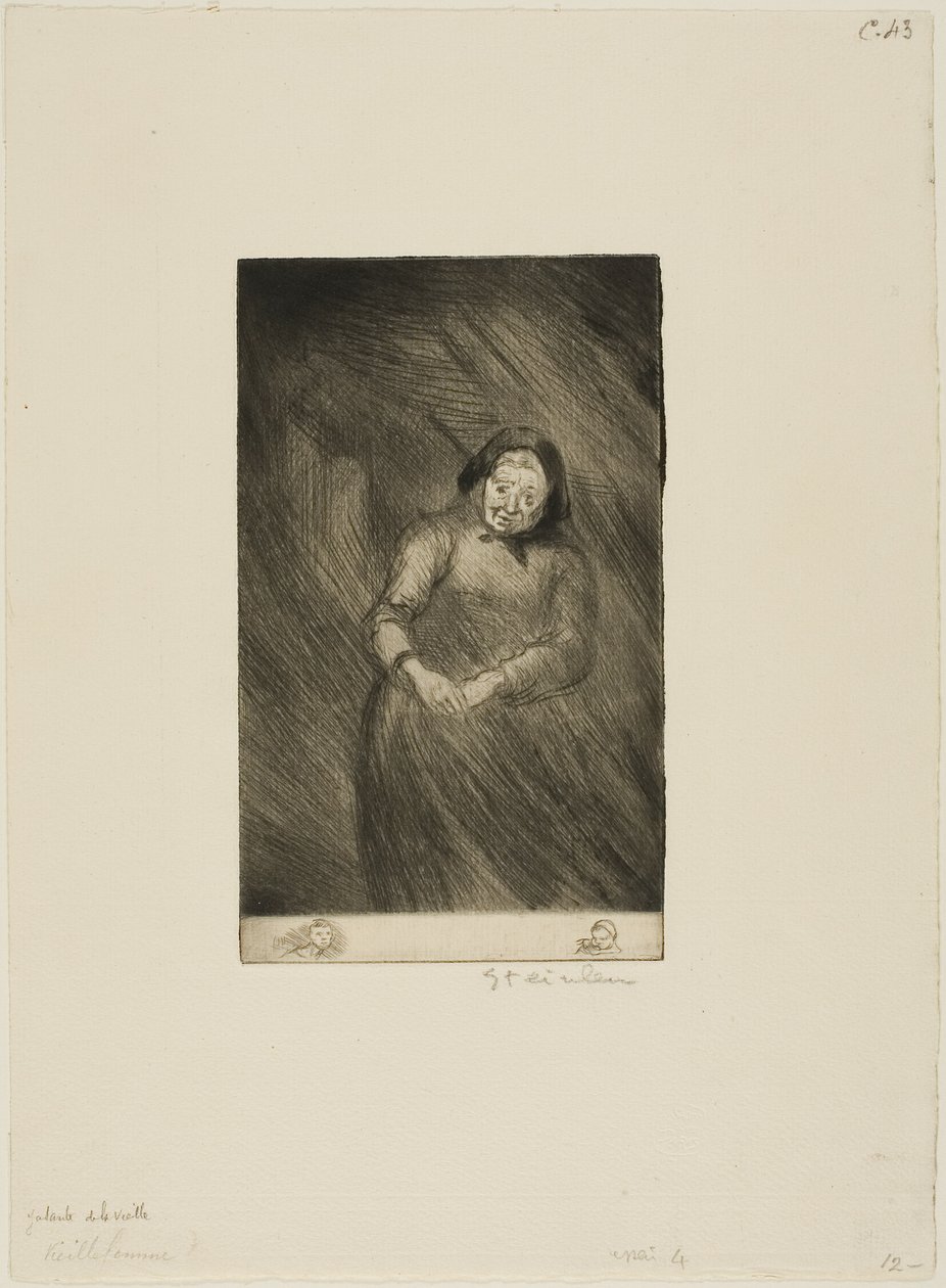 Vanha höpöttäjä tekijältä Théophile Alexandre Pierre Steinlen
