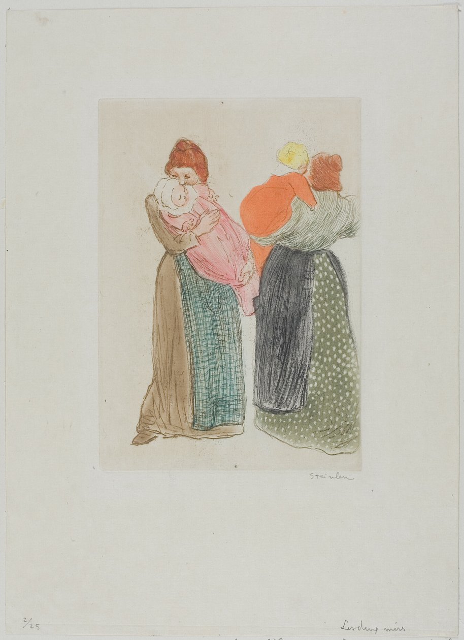 Kaksi äitiä tekijältä Théophile Alexandre Pierre Steinlen