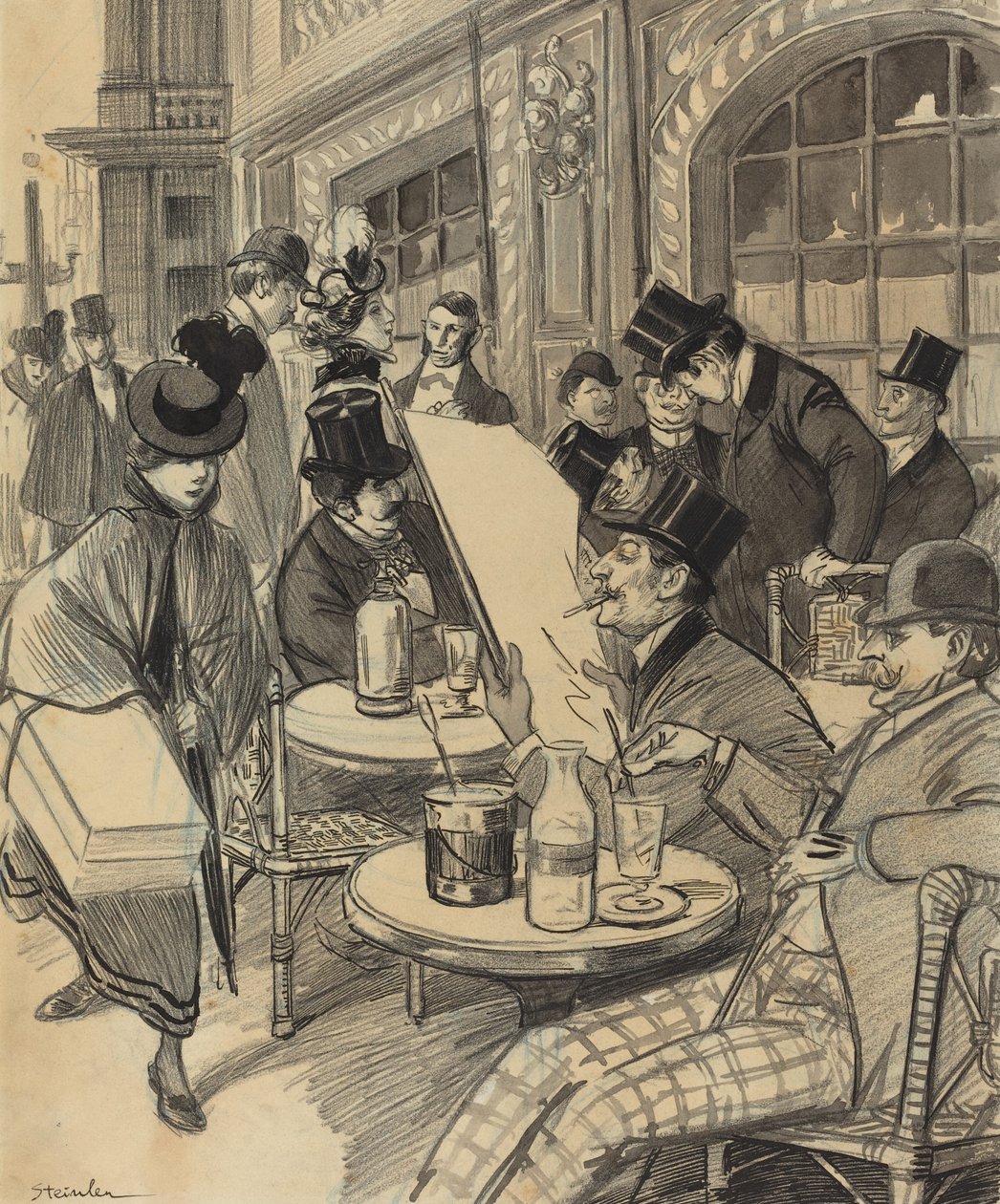 Chez Maxime, 1800-luvun loppu - 1900-luvun alku. tekijältä Théophile Alexandre Steinlen