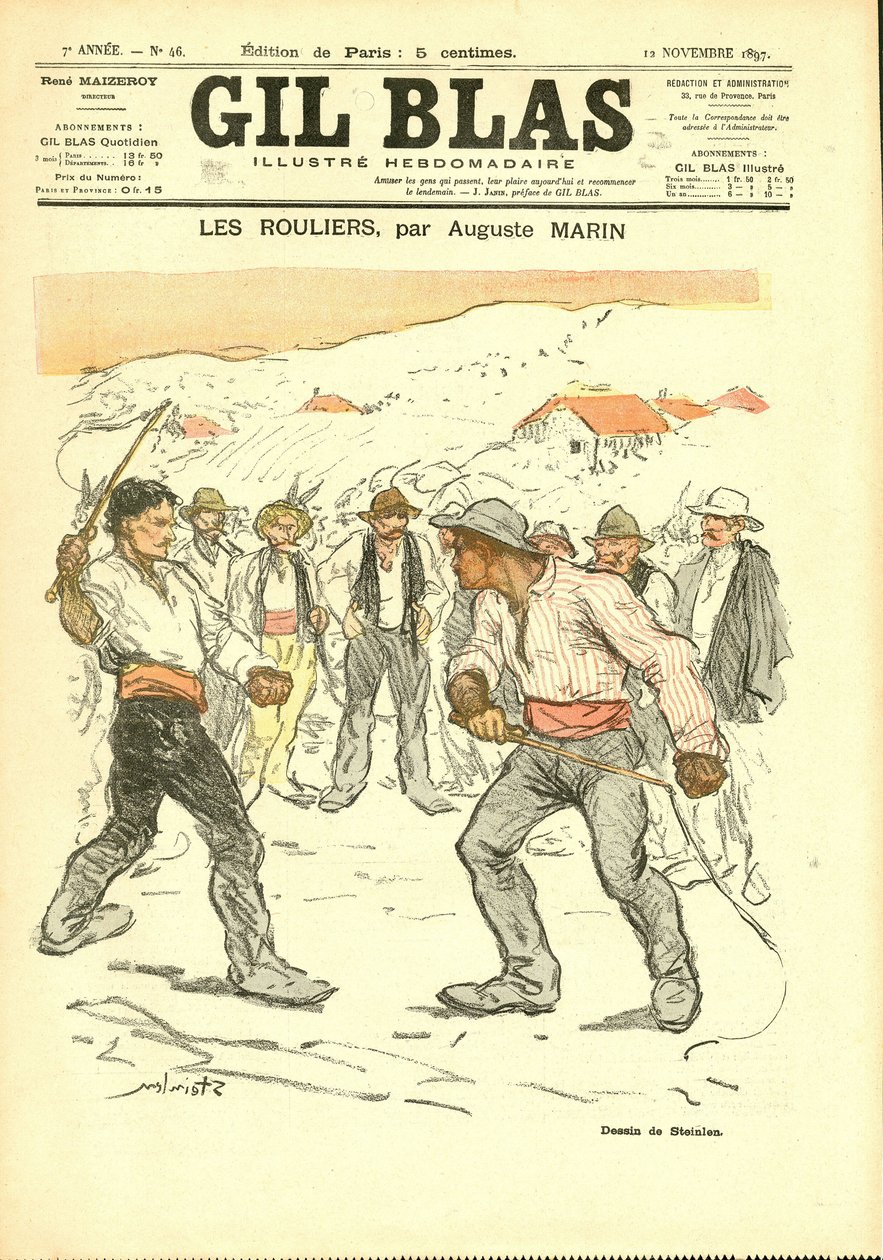 Kansi "" Gil Blas"" tekijältä Théophile Alexandre Steinlen