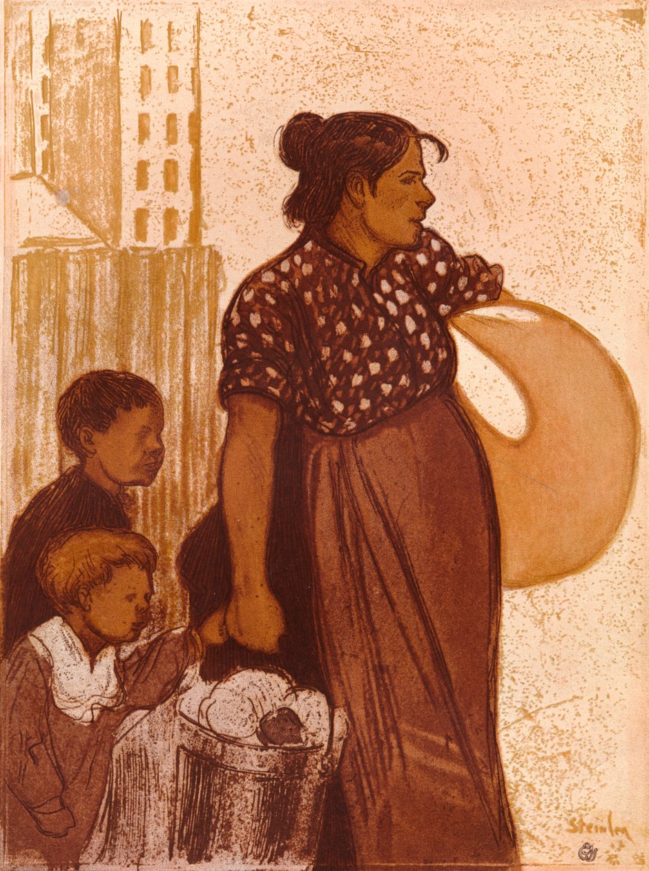 Pesutar, n. 1900 tekijältä Théophile Alexandre Steinlen