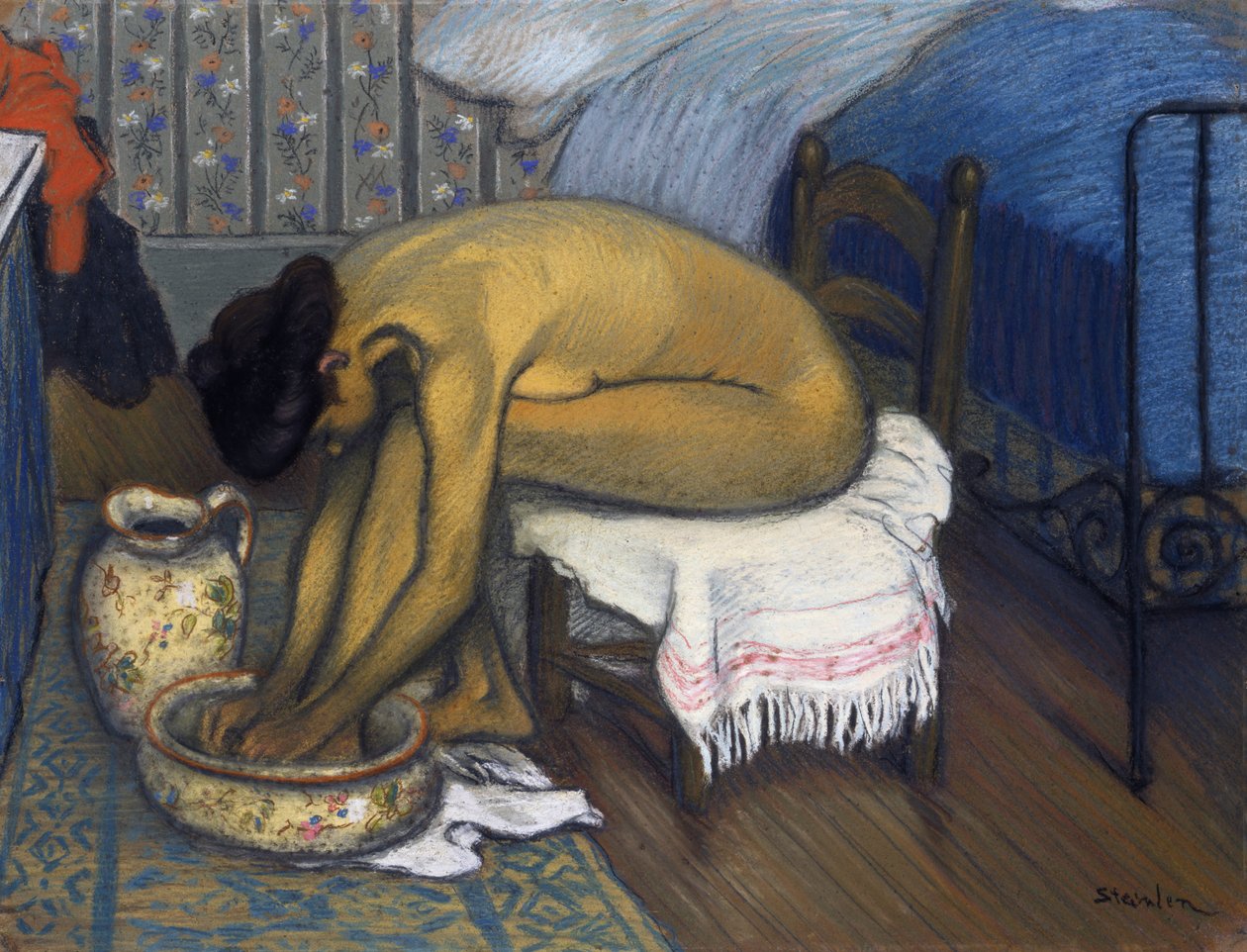 Kylpylä, 1902 tekijältä Théophile Alexandre Steinlen