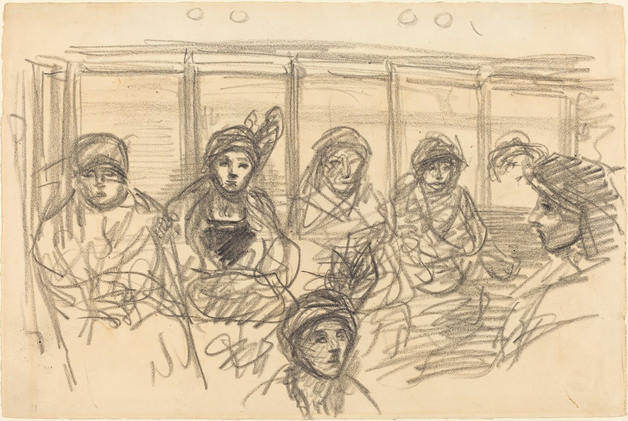 Riders on the Metro, c. 1890. tekijältä Théophile Alexandre Steinlen