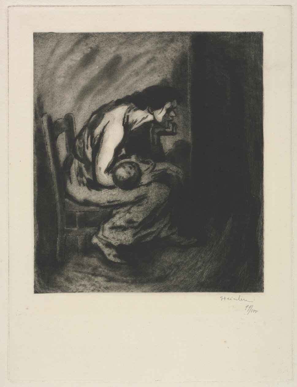 Sairas lapsi tekijältä Théophile Alexandre Steinlen