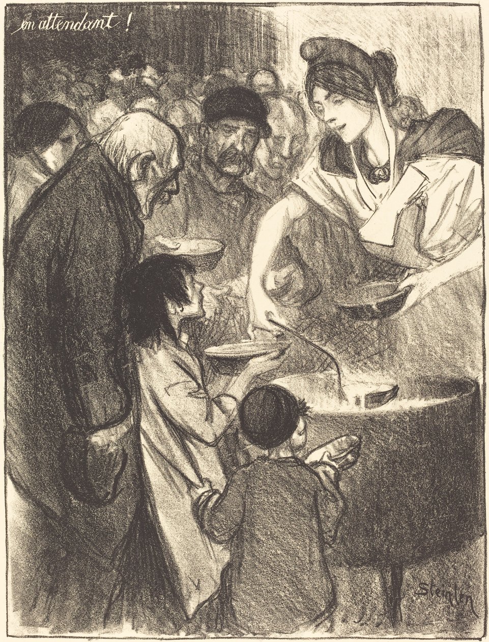 Odottaa (en hoitaja) tekijältä Théophile Alexandre Steinlen