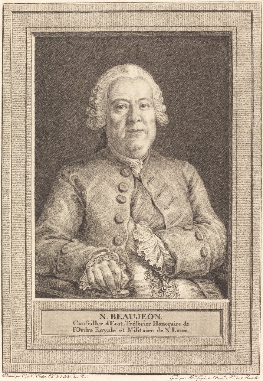 N. Beaujeon tekijältä Thérèse Éléonore Lingée after Charles Nicolas Cochin II