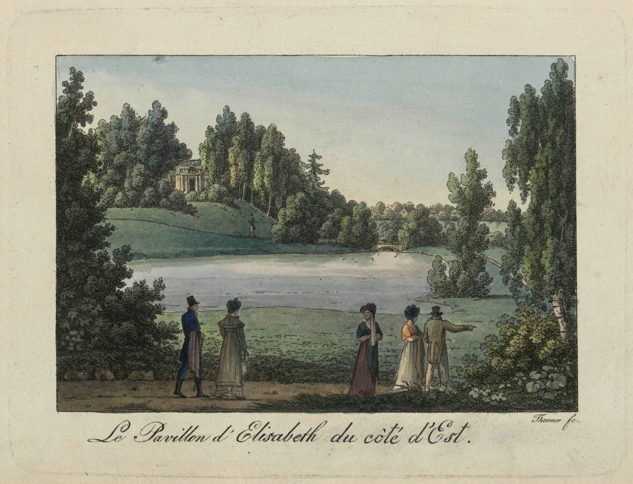 Elizabeth-paviljonki Pavlovsk Parkissa, 1810-luku. tekijältä Thurner