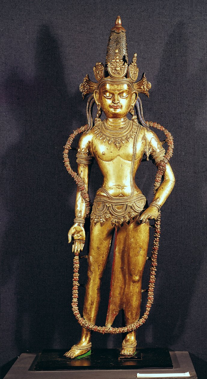 Bodhisattva Avalokitecvara, 1400-1500-luku (pronssi) tekijältä Tibetan School