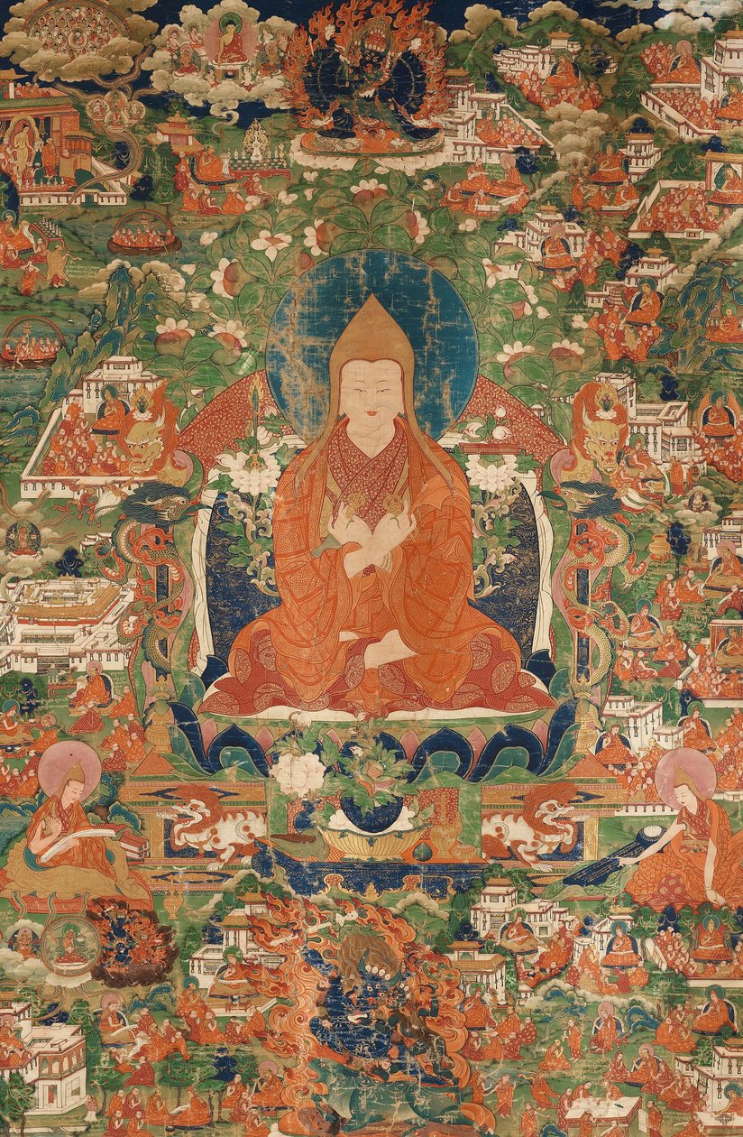 Tsongkhapa, 1700-luvun loppu - 1800-luvun alku. tekijältä Tibetan culture.