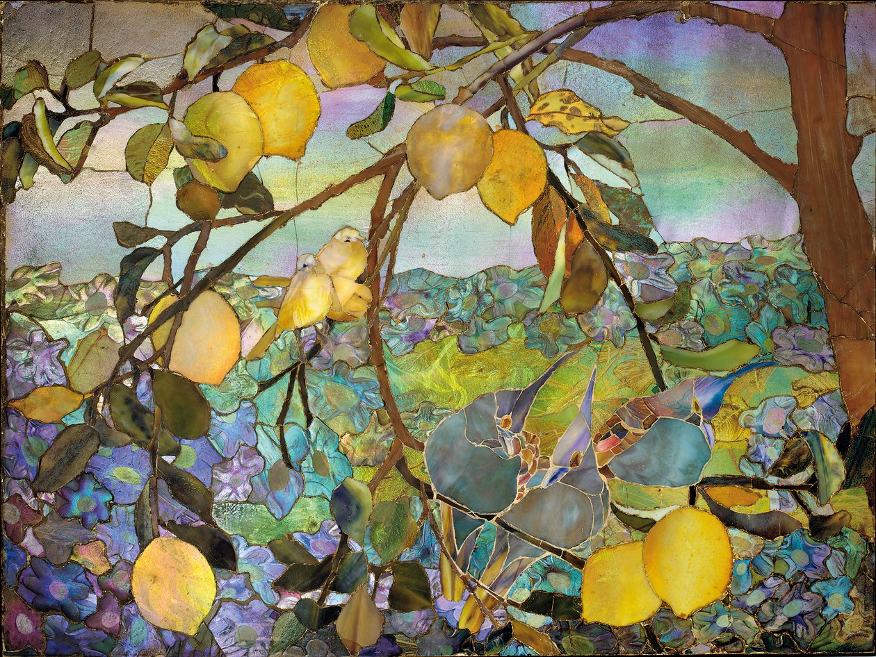 Favrile mosaiikkipaneeli, n. 1910 tekijältä Tiffany Studios
