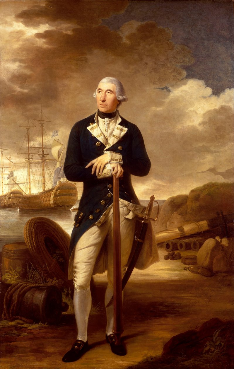 kontra-amiraali Richard Kempenfelt (1718-1782) tekijältä Tilly Kettle