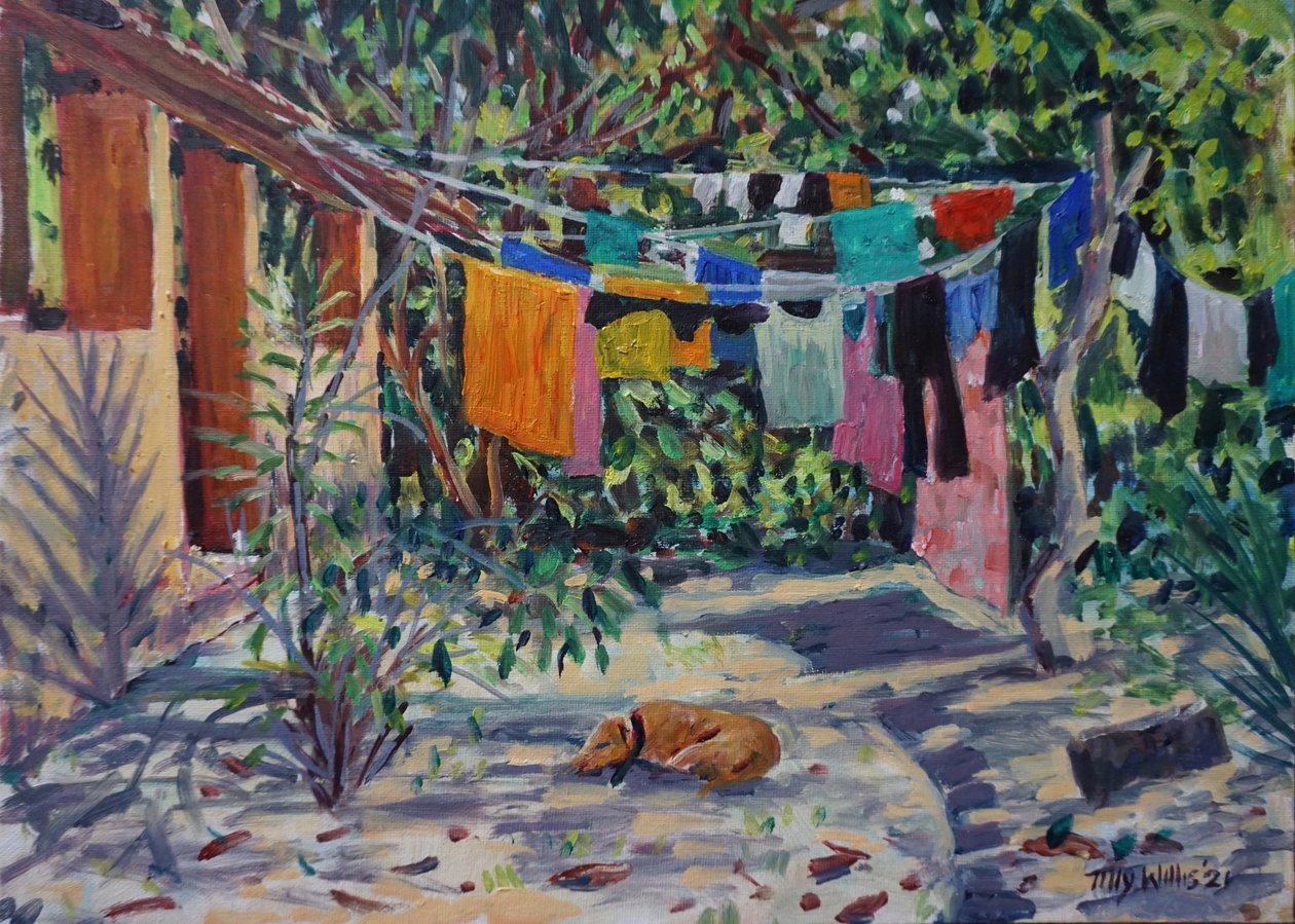 Laundry Shadows 2021 (öljy) tekijältä Tilly Willis
