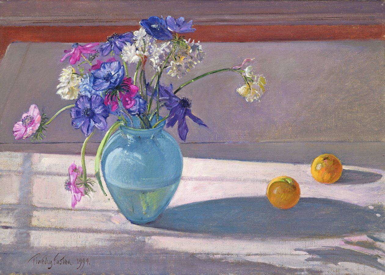 Anemones ja sininen lasimaljakko, 1994 tekijältä Timothy Easton