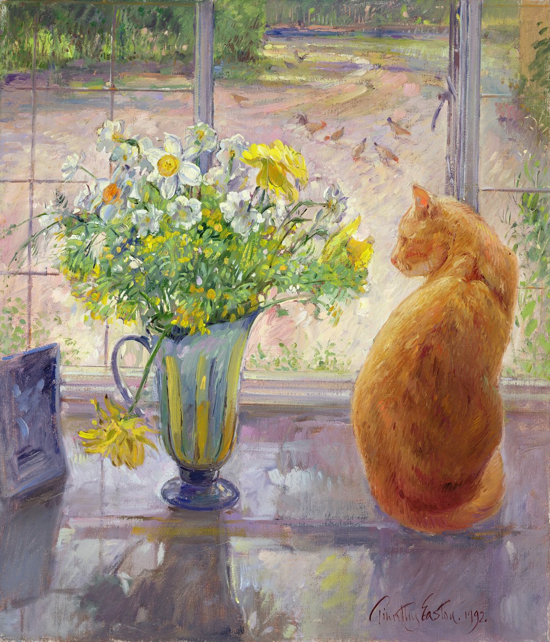 Raidallinen kannu kevään kukilla, 1992 tekijältä Timothy Easton