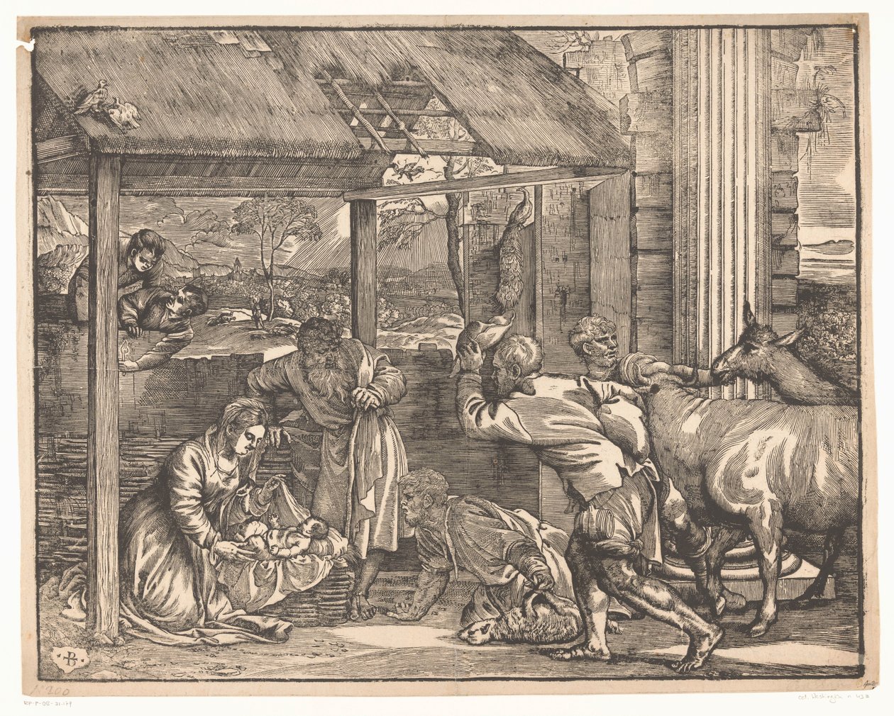 Paimenten palvonta tekijältä Titiaan (attributed to)