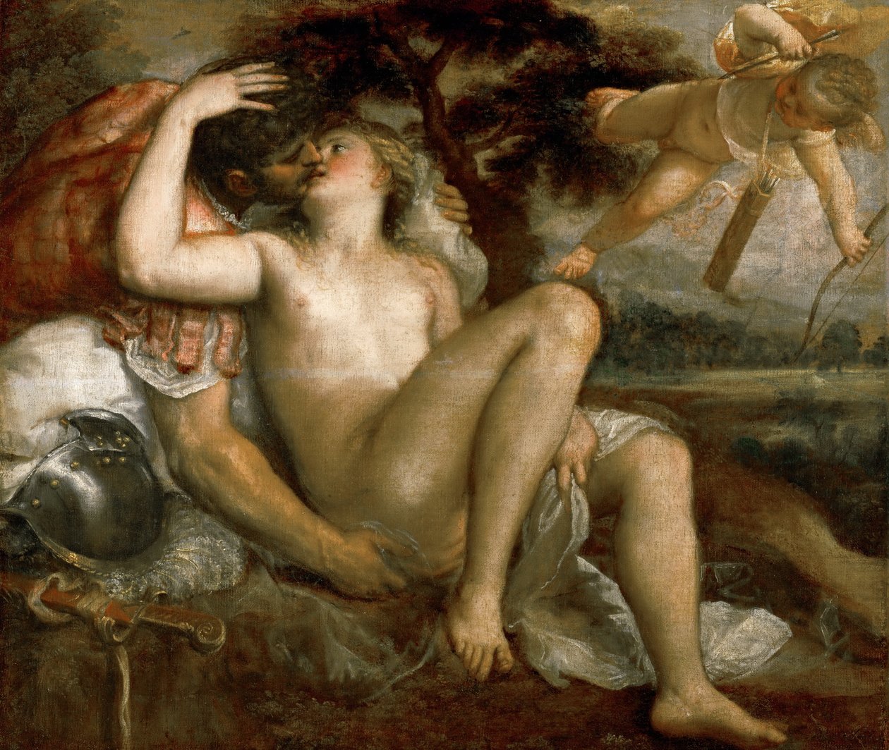 Mars, Venus ja Amor tekijältä Tiziano Vecelli