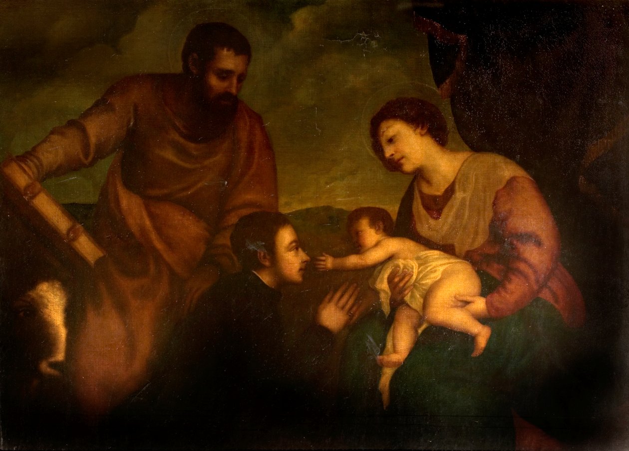 Madonna ja lapsi Pyhän Markuksen kanssa tekijältä Tiziano Vecelli