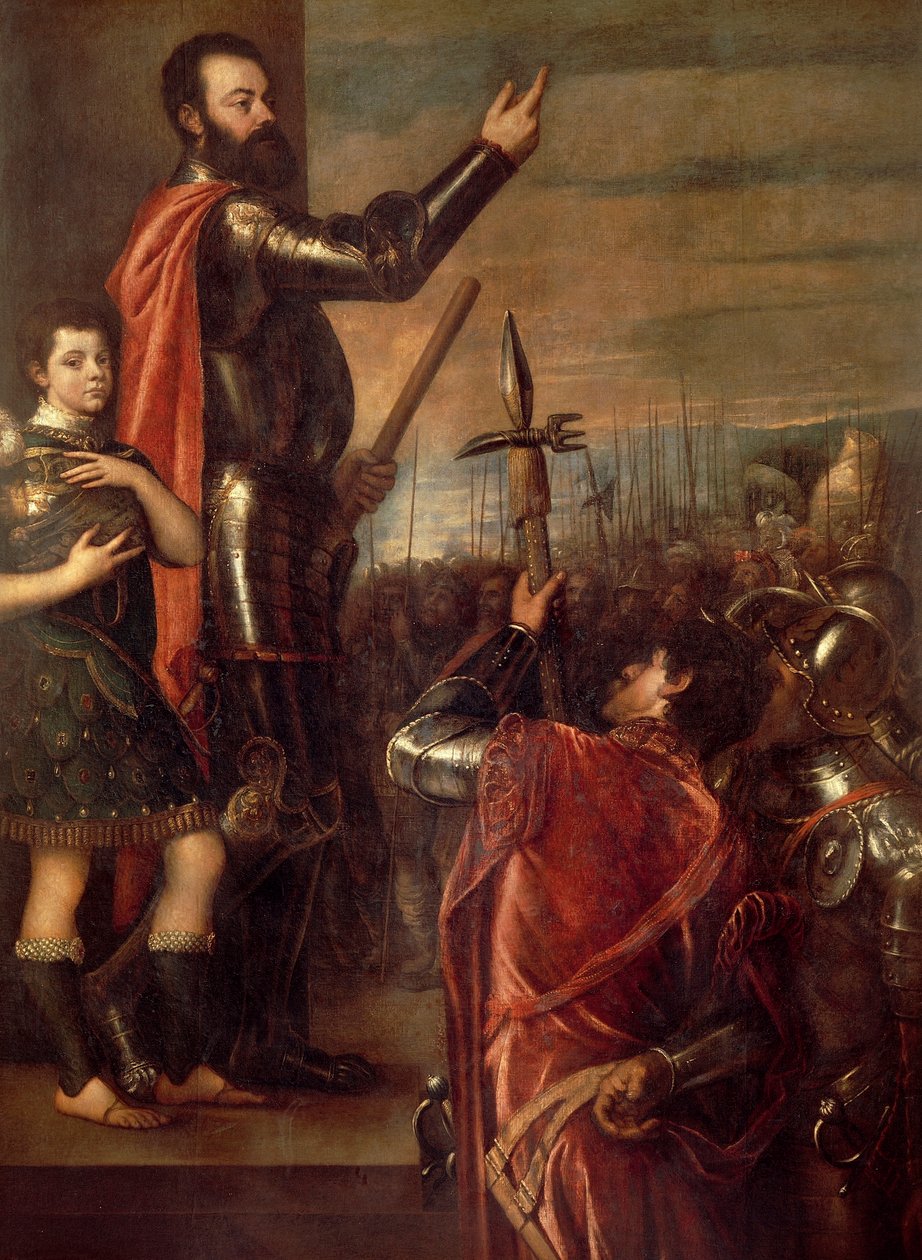 Vaston markiisin puhe tekijältä Titian (c.1488 1576)