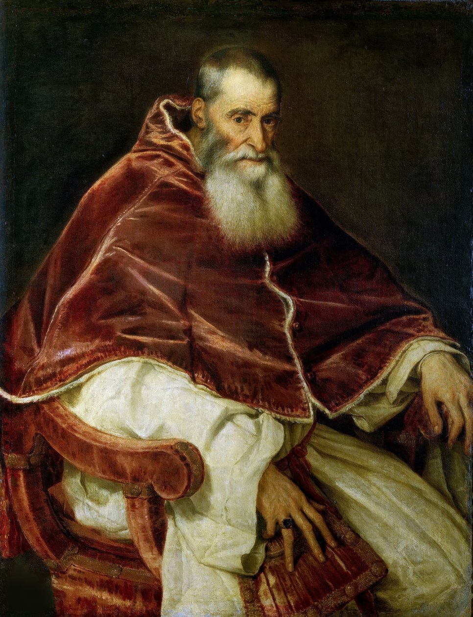 Paavi Paavali III:n muotokuva, 1543. tekijältä Titian