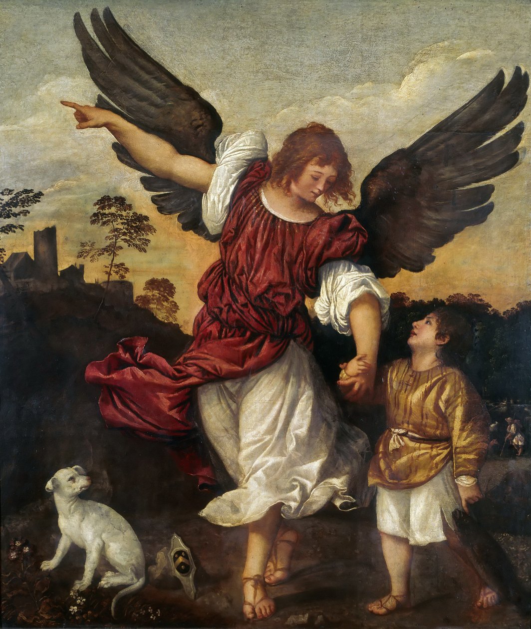 Tobias ja enkeli, noin 1521-1525. tekijältä Titian